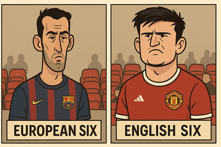 Two different "number sixes" in football: a deep-lying midfielder and an aggressive centre-back